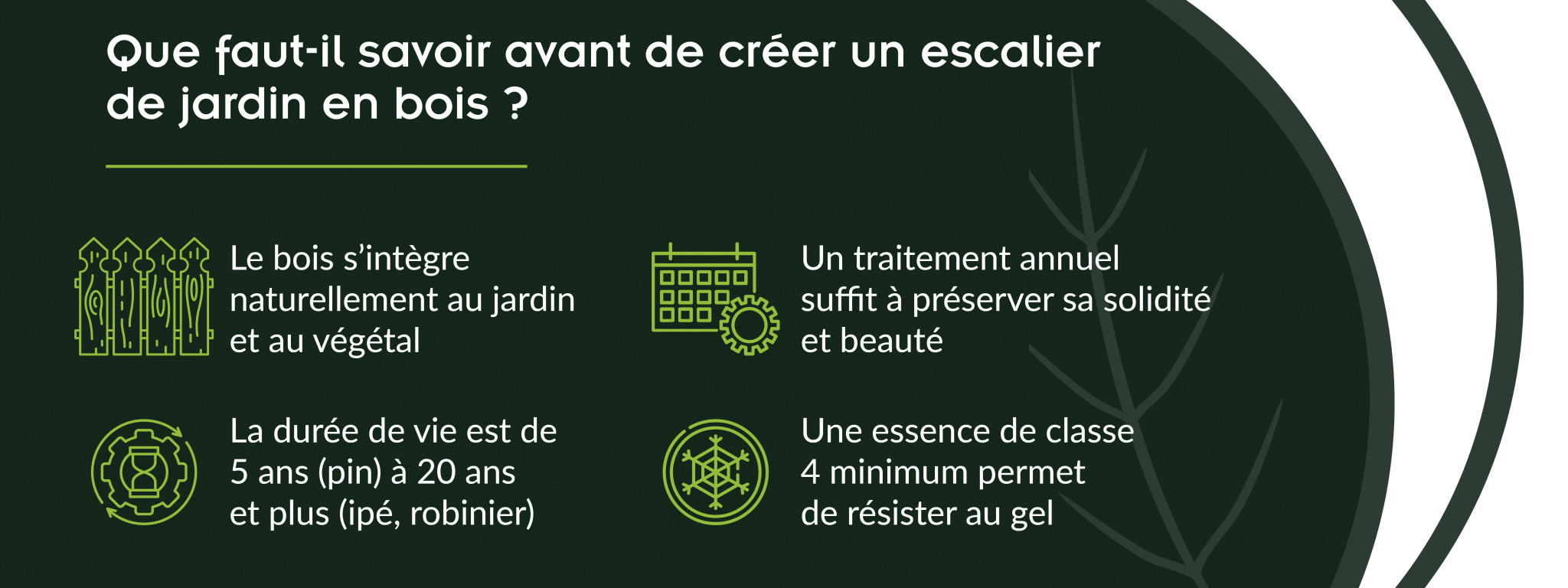 liste des caractéristiques pour un escalier extérieur en bois
