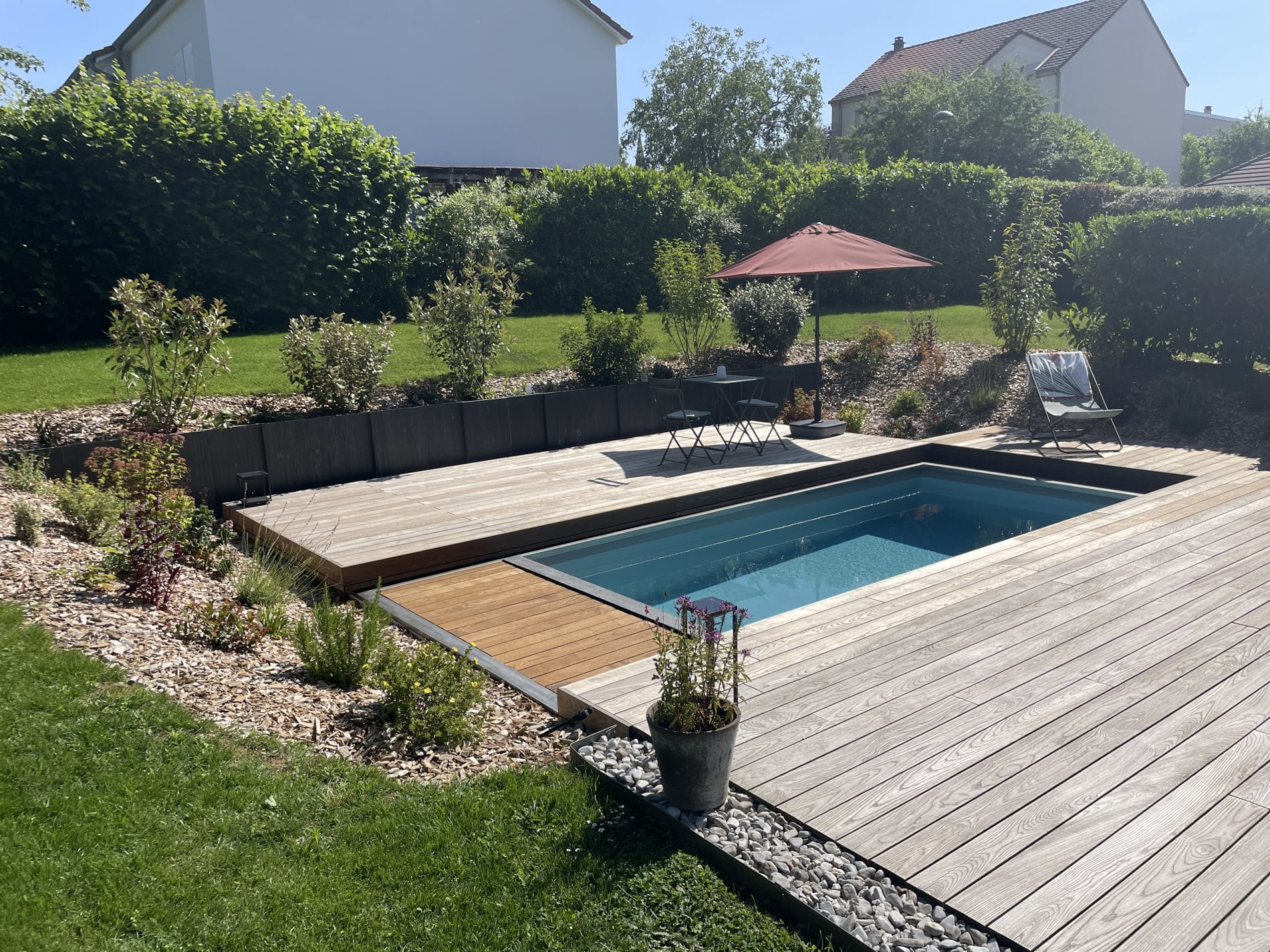 petite piscine plage piscine bois petit jardin urbain Lorraine