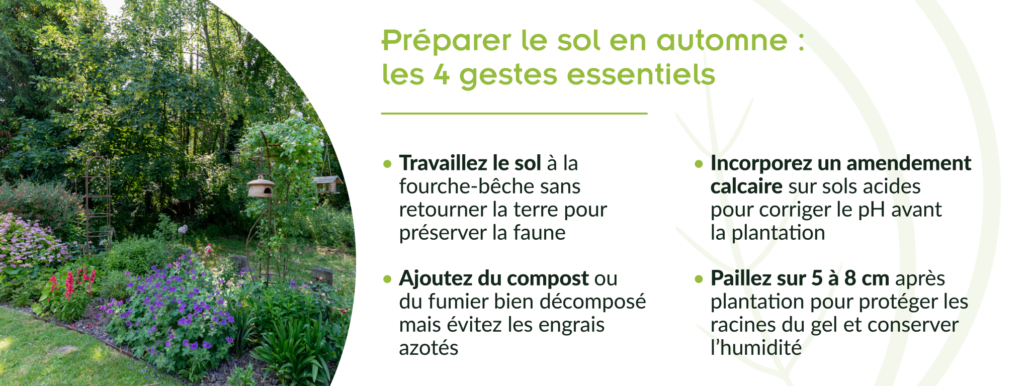 préparer sol avant plantation automne travail sol compost amendement paillage