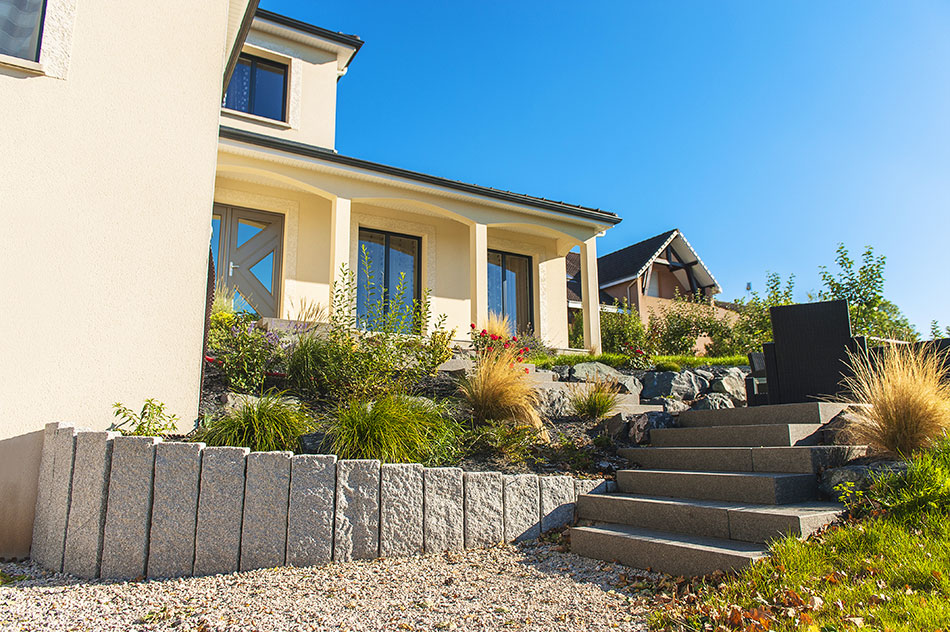 Photo 1 – des ouvrages de maçonnerie paysagère